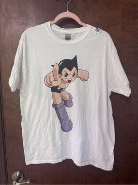Gildan White Astro Boy Action unisex Graphic Tee